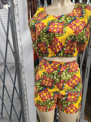 2 piece african  short set